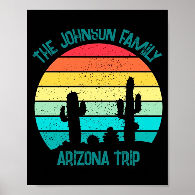 Arizona Desert Cactus Sunset Trip Kids  Poster (Vorne)