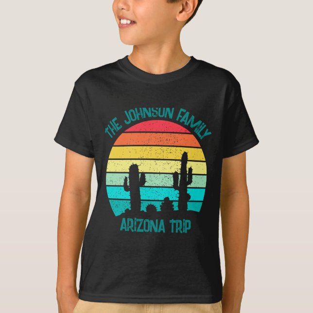 Arizona Desert Cactus Sunset Trip Kids  T-Shirt (Vorderseite)