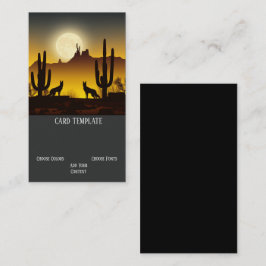 Arizona Desert Coyote Wolf Business Card Visitenkarte