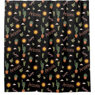 Arizona Desert Dreaming Cactus Sun Shower Curtain Duschvorhang