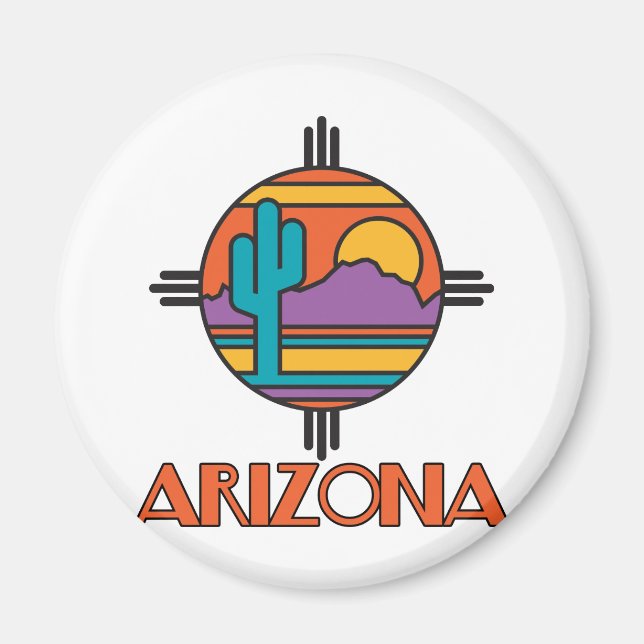 Arizona Desert Mandala Magnet (Vorne)