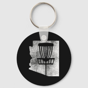 Arizona Disc Golf Staat mit Sket Distressed Grafik Schlüsselanhänger