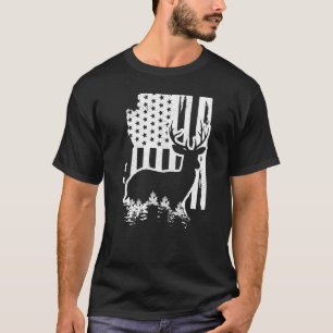 Arizona Elk Jagd Staat Karte American Flag Patrick T-Shirt