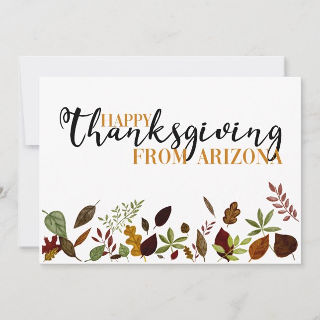 Arizona Fall Foliage Erntedank Card Feiertagskarte (Vorderseite)