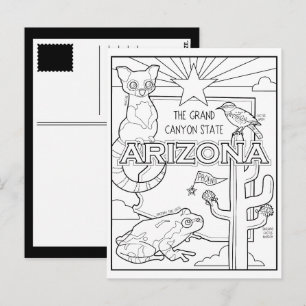 arizona Farbe Ich Collage Postkarte
