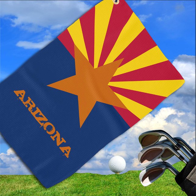 Arizona Flag & Arizona Staat USA Golf / Sportfans Golfhandtuch (Von Creator hochgeladen)