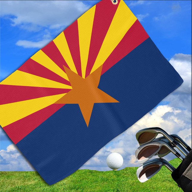 Arizona Flag & Arizona Staat USA Golf / Sportfans Golfhandtuch (Von Creator hochgeladen)
