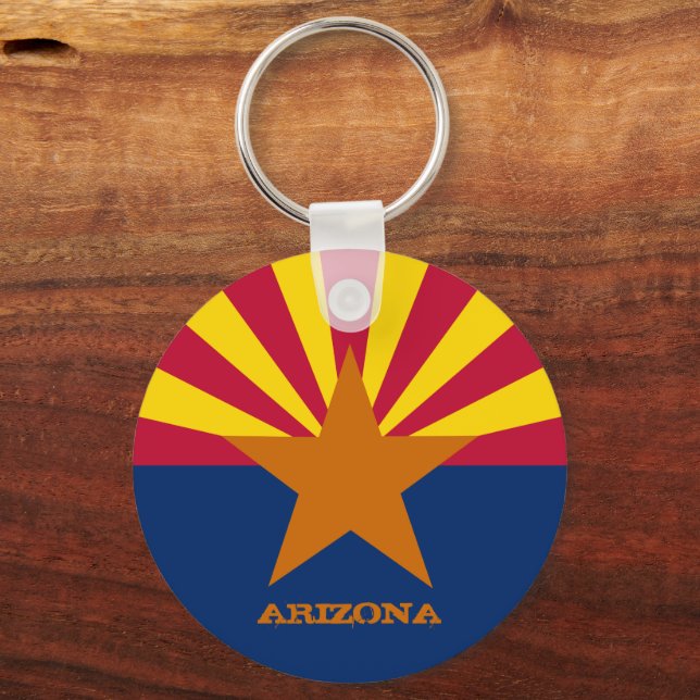 Arizona Flag & Arizona Staat USA - Reisen / Sport Schlüsselanhänger (Vorderseite)