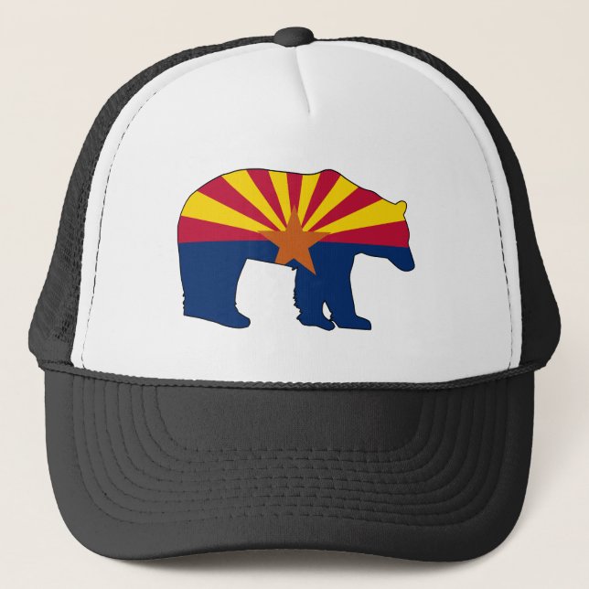 Arizona Flag Bär Truckerkappe (Vorderseite)