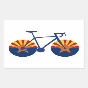 Arizona Flag Cycling Rechteckiger Aufkleber