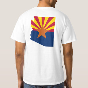 Arizona Flag Farben Karte Form T-Shirt