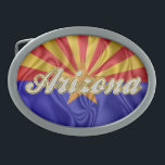 Arizona Flag Gürtelschnalle<br><div class="desc">Arizona Flag mit herausnehmbarem Text und Falten. Einfach aber phantastisch :)</div>