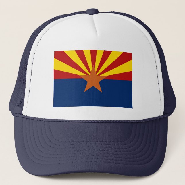 Arizona Flag Hat Truckerkappe (Vorderseite)