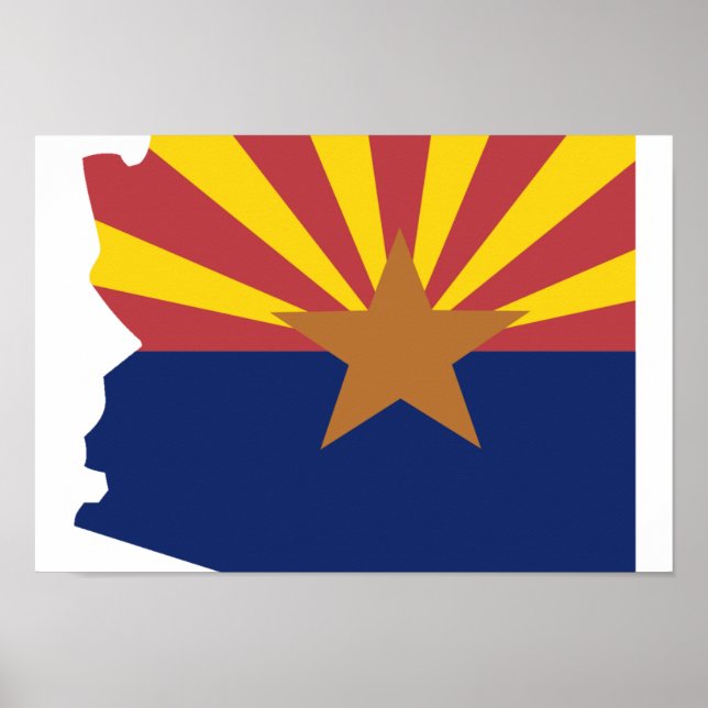 Arizona Flag Karte Poster (Vorne)