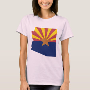 Arizona Flag Karte T-Shirt