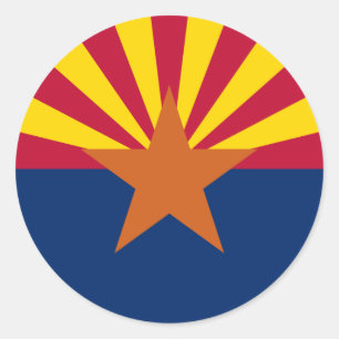 Arizona Flag Klassischer Rundaufkleber Runder Aufkleber