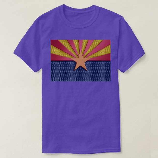 Arizona Flag Metal Look T-Shirt (Design vorne)