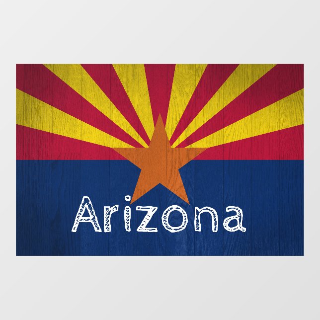 Arizona Flag Star Fensteraufkleber (Blatt)