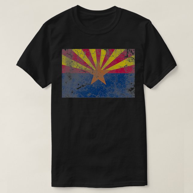 Arizona Flag Vintag T-Shirt (Design vorne)