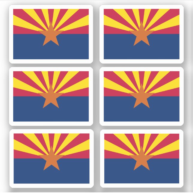 Arizona-Flagge, amerikanische Staatsflagge Aufkleber (Vorderseite)