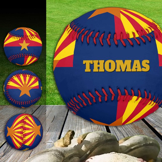 Arizona-Flagge, Arizona, Monogramm/Baseball-Balls Baseball (Von Creator hochgeladen)
