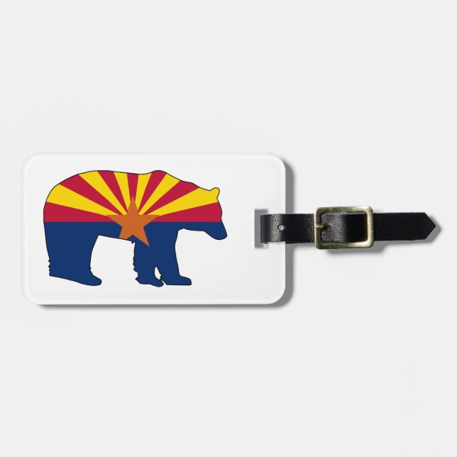 Arizona-Flagge Bär Gepäckanhänger (Vorderseite horizontal)