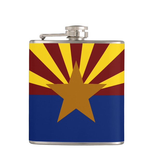 Arizona-Flagge Flachmann (Vorderseite)