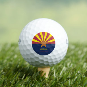 Arizona-Flagge, gekennzeichnet Golfball