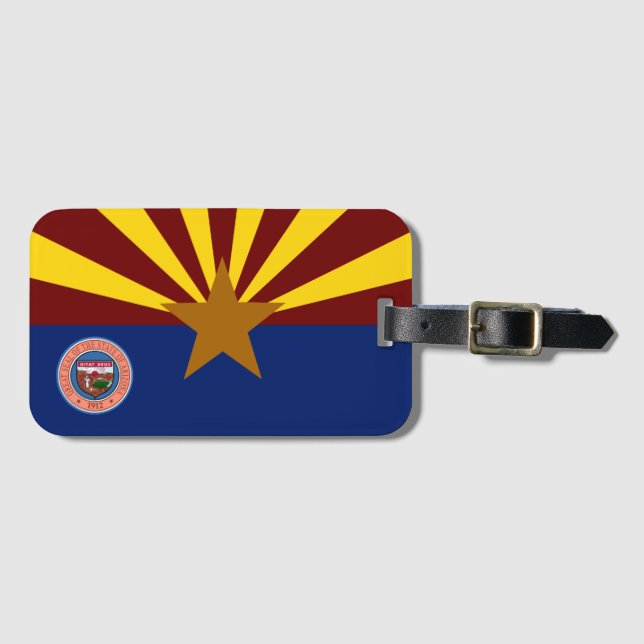 Arizona-Flagge Gepäckanhänger (Vorderseite (Horizontal))