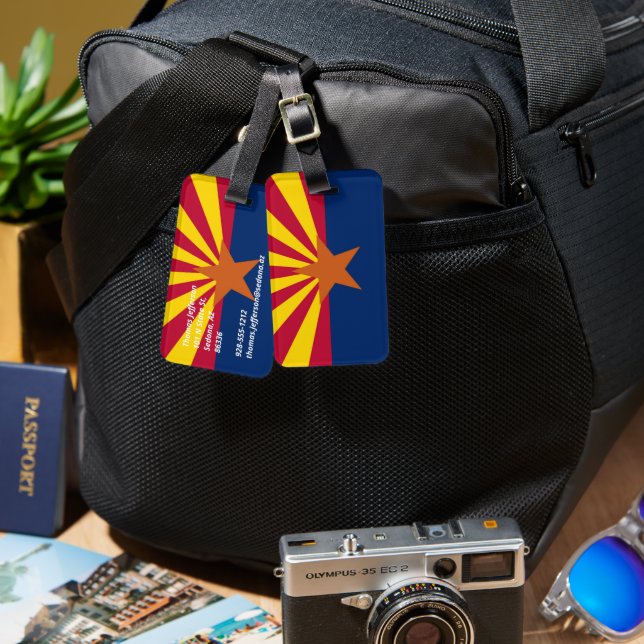 Arizona-Flagge Gepäckanhänger (Vorderseite & Rückseite)