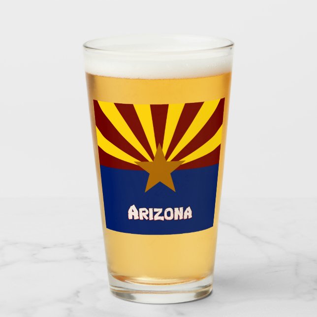 Arizona-Flagge Glas (Vorne (Gefüllt))