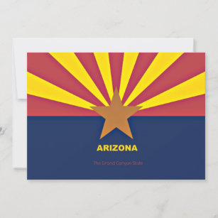 Arizona-Flagge mit Slogan Karte