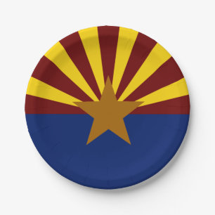 Arizona-Flagge Pappteller