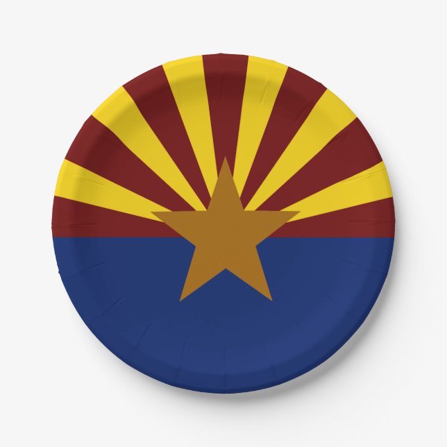 Arizona-Flagge Pappteller (Vorderseite)