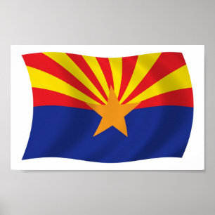 Arizona-Flagge Poster Druck