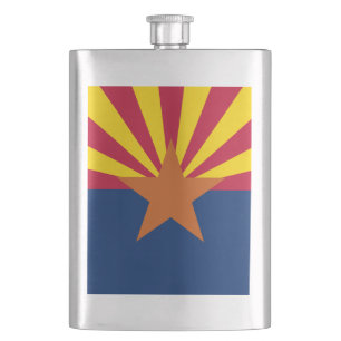 Arizona-Flagge: Sternensonne, Der Kupferstaat Flachmann