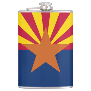 Arizona-Flagge: Sternensonne, Der Kupferstaat Flachmann