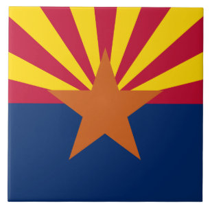 Arizona-Flagge: Sternensonne, Der Kupferstaat Fliese