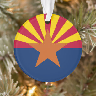 Arizona-Flagge: Sternensonne, Der Kupferstaat Ornament