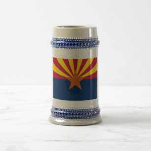 Arizona-Flagge: Sternensonne, The Copper State Bierglas