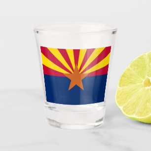 Arizona-Flagge: Sternensonne, The Copper State Schnapsglas