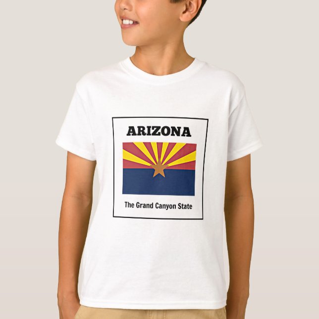 Arizona, Flagge und Motto, T-Shirt (Vorderseite)