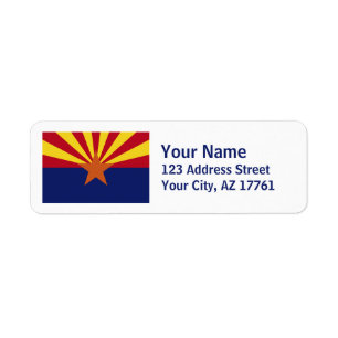 Arizona-Flaggen-Rücksendeadressen-Aufkleber