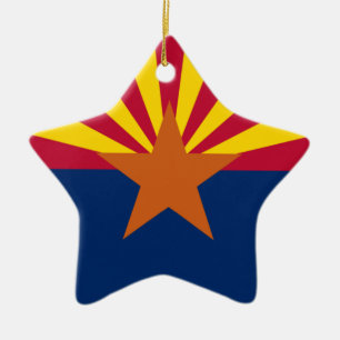Arizona-Flaggen-Stern-Verzierung Keramikornament