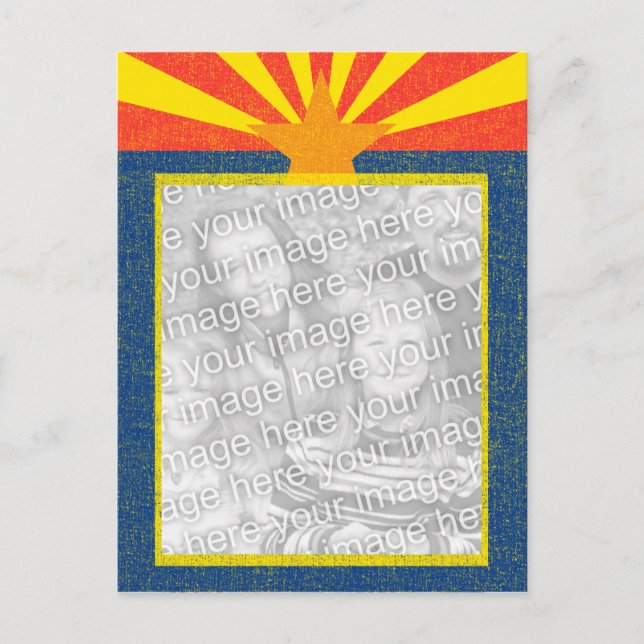 arizona-Flaggenvorlage Postkarte (Vorderseite)
