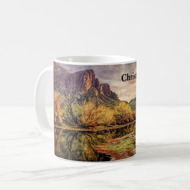 Arizona Fluss Sonoran Wüste Albergo Colmanicchio Kaffeetasse (Vorderseite Links)