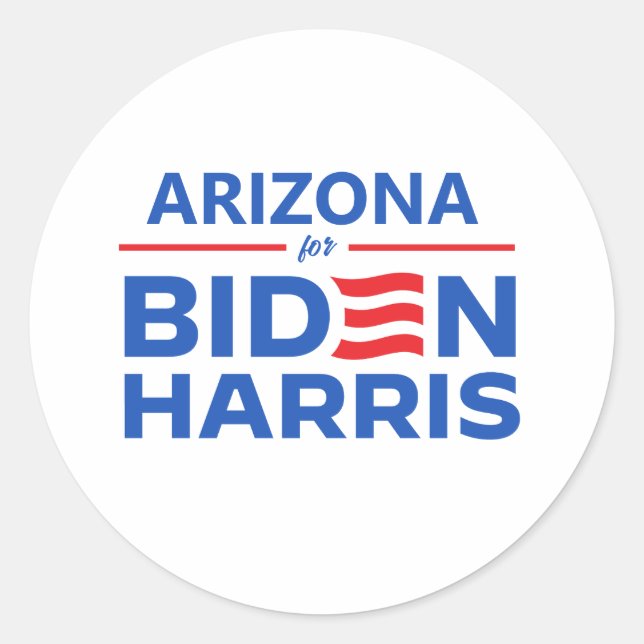 Arizona für Biden Harris Runder Aufkleber (Vorderseite)