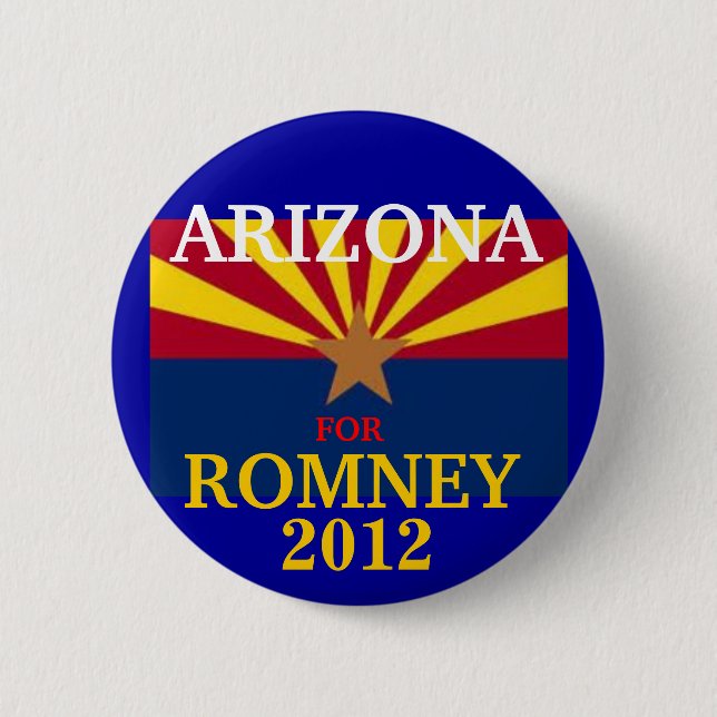 Arizona für Romney 2012 Button (Vorderseite)