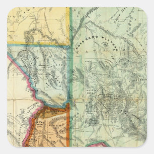 Arizona-Gebiet Quadratischer Aufkleber