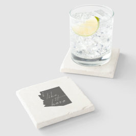 Arizona geformt I like it Hier Schwarzes Brett Steinuntersetzer